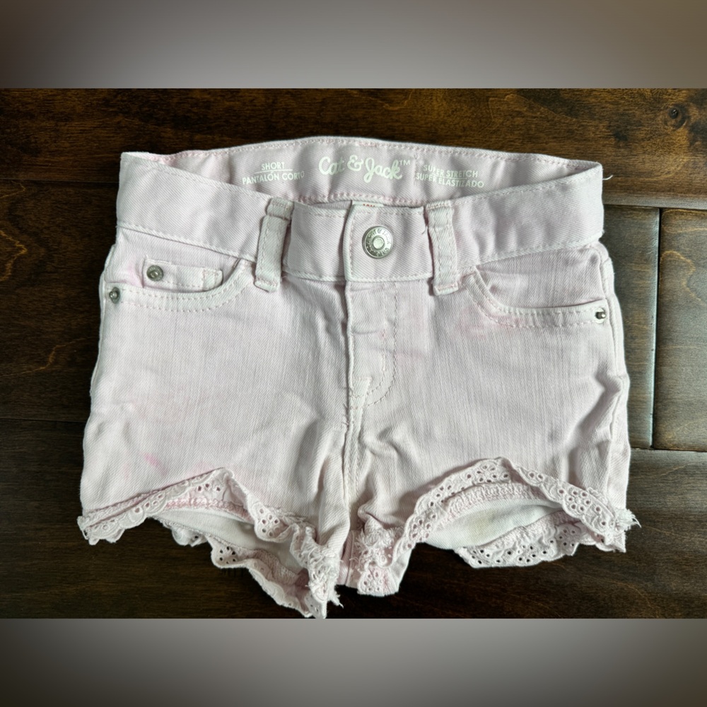 CAT & JACK | Toddler Girls' Light Pink Jean Shorts - 18 Months